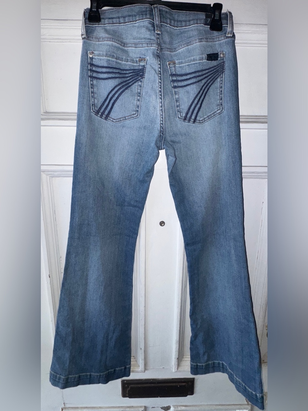 7 For All Mankind Women Tailorless Dojo Light Blue Bootcut Jeans